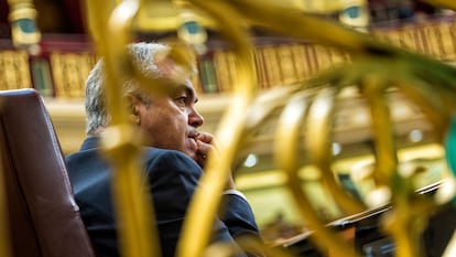 Santos Cerdán, en el Congreso, este martes.