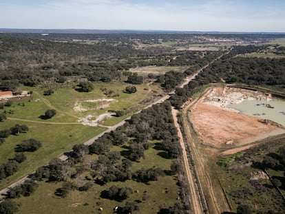 Terrenos en los que se pretendía instalar la mina de Retortillo, en una imagen con dron de 2021.
